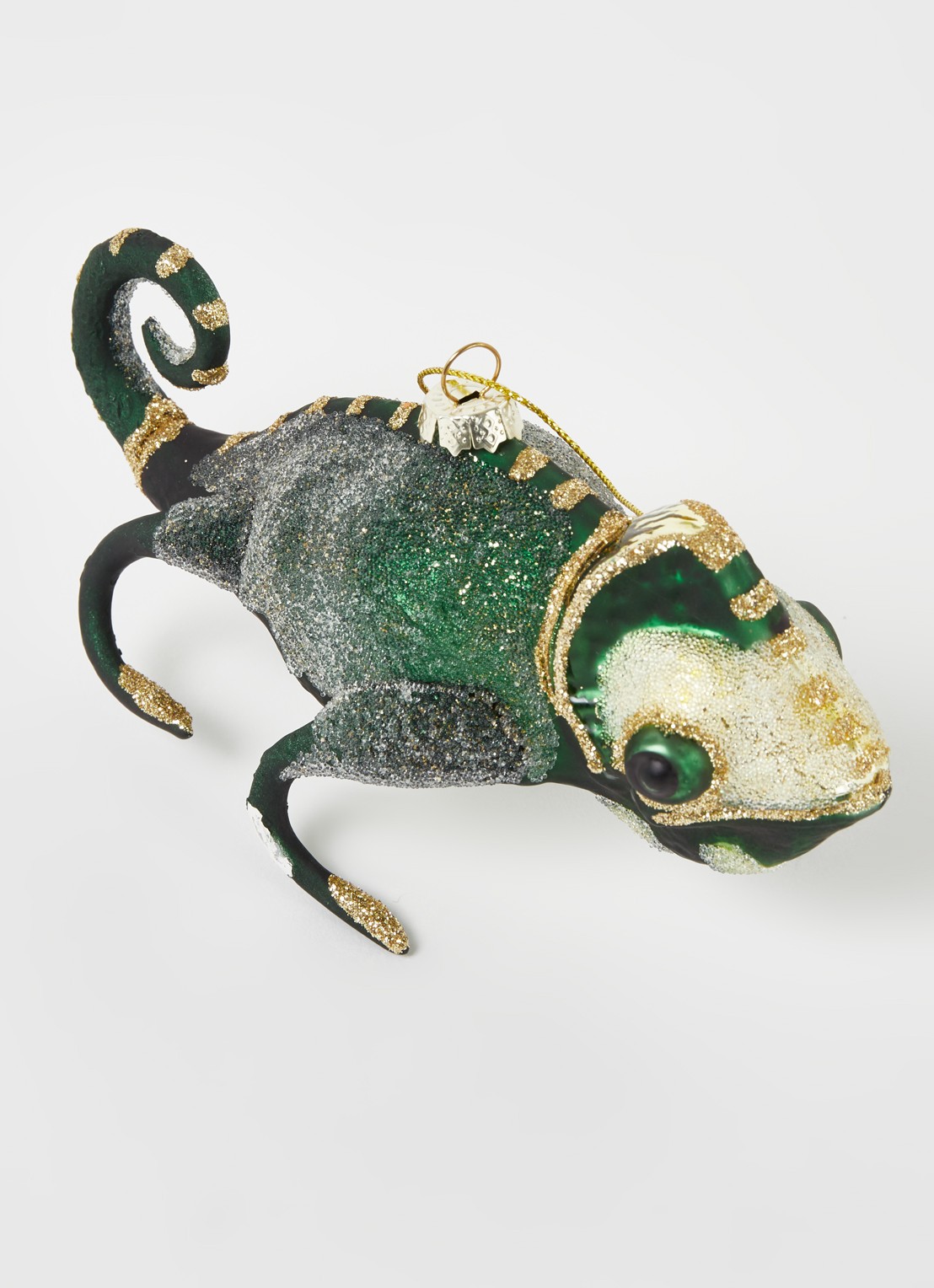 Shishi Chameleon kersthanger 16 cm - detail groen