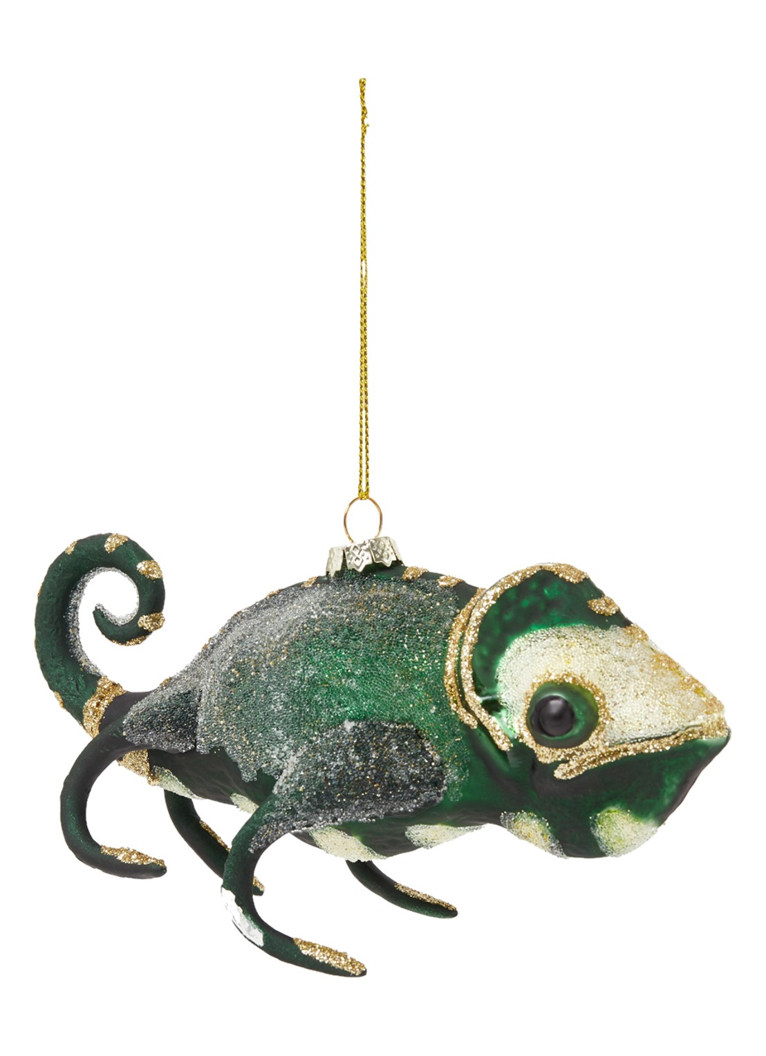 Shishi Chameleon kersthanger 16 cm - voorkant 2 groen
