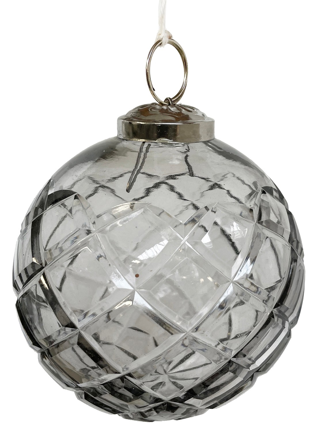 Shishi Crystal kerstbal 9 cm - voorkant transparant