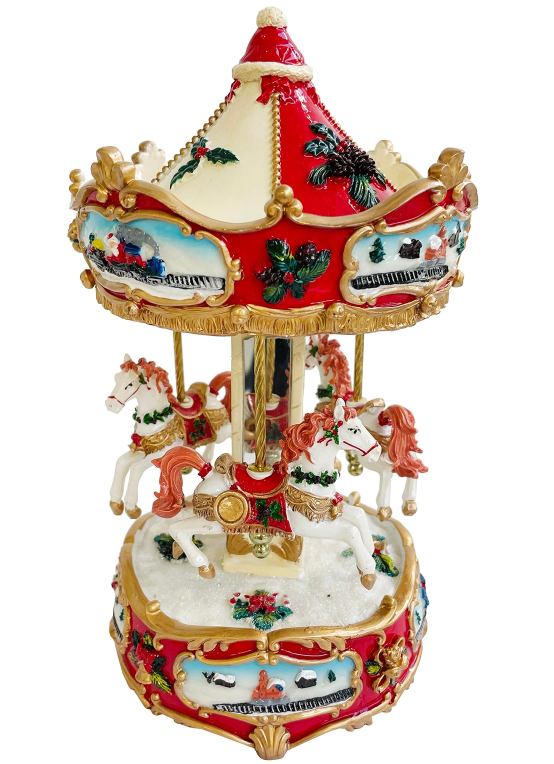Shishi Draaimolen muziekdoos 24 cm - voorkant multicolor