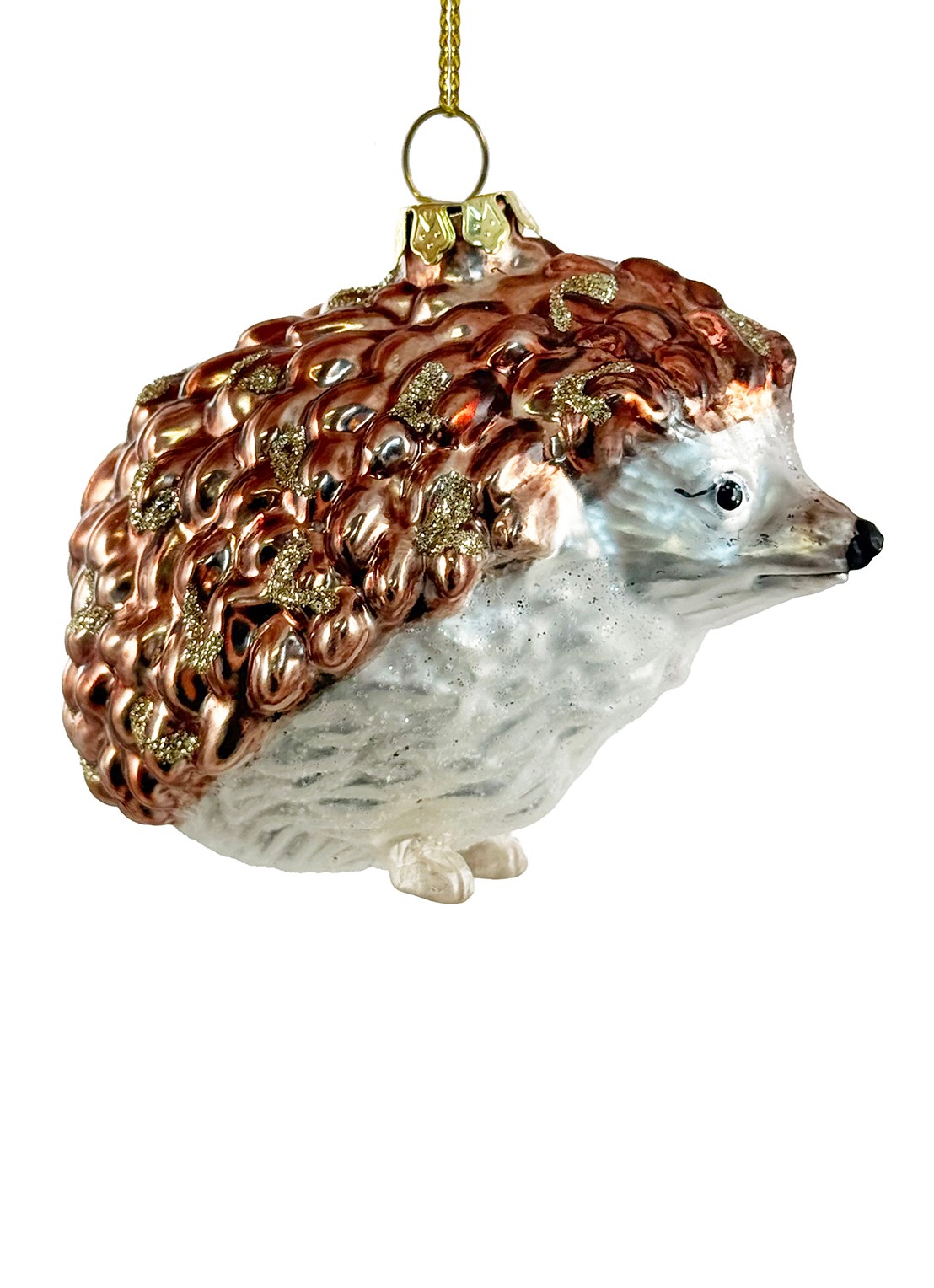 Shishi Egel kersthanger 9 cm - voorkant bruin