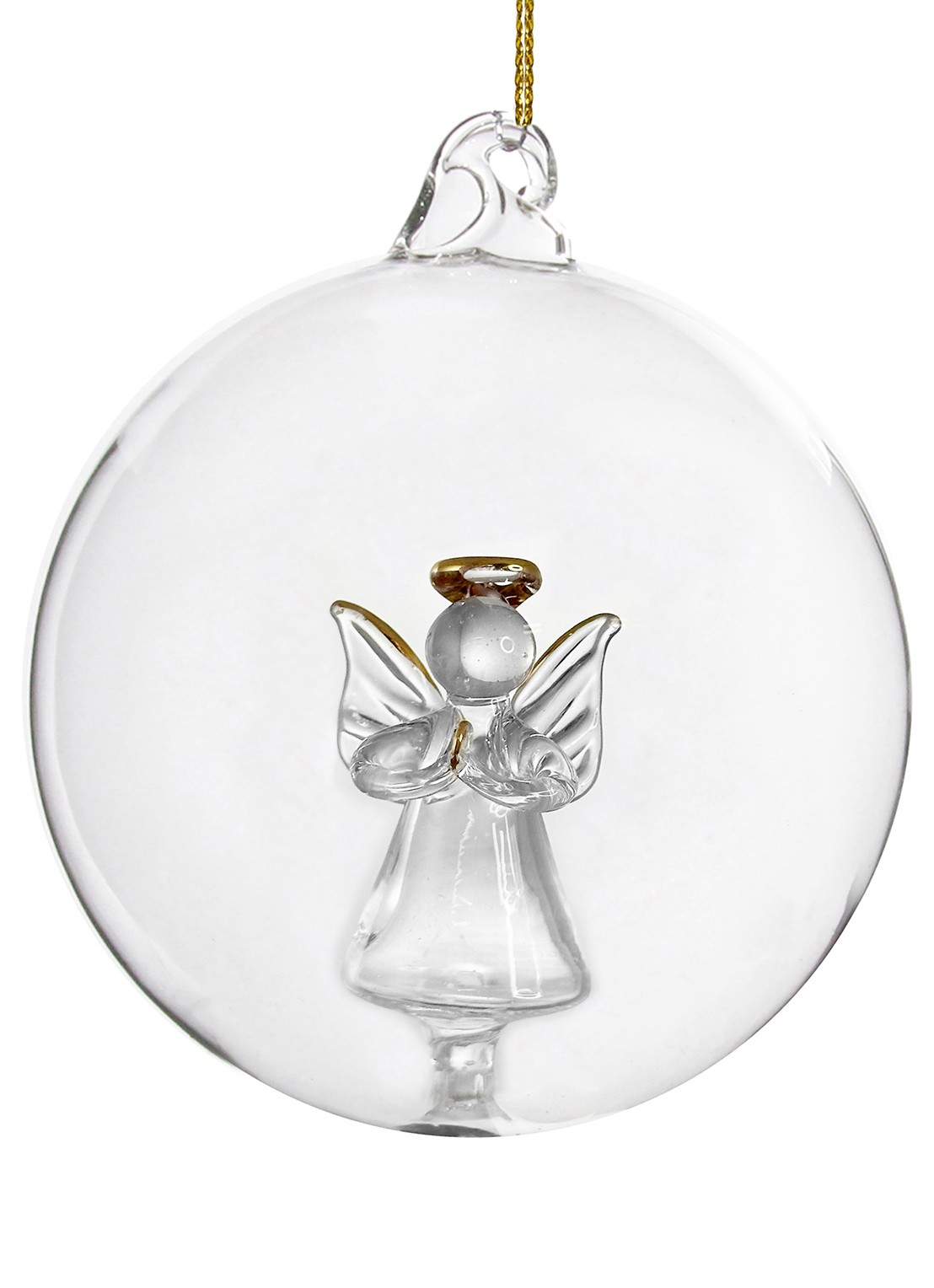 Shishi Engel kerstbal 10 cm - voorkant transparant