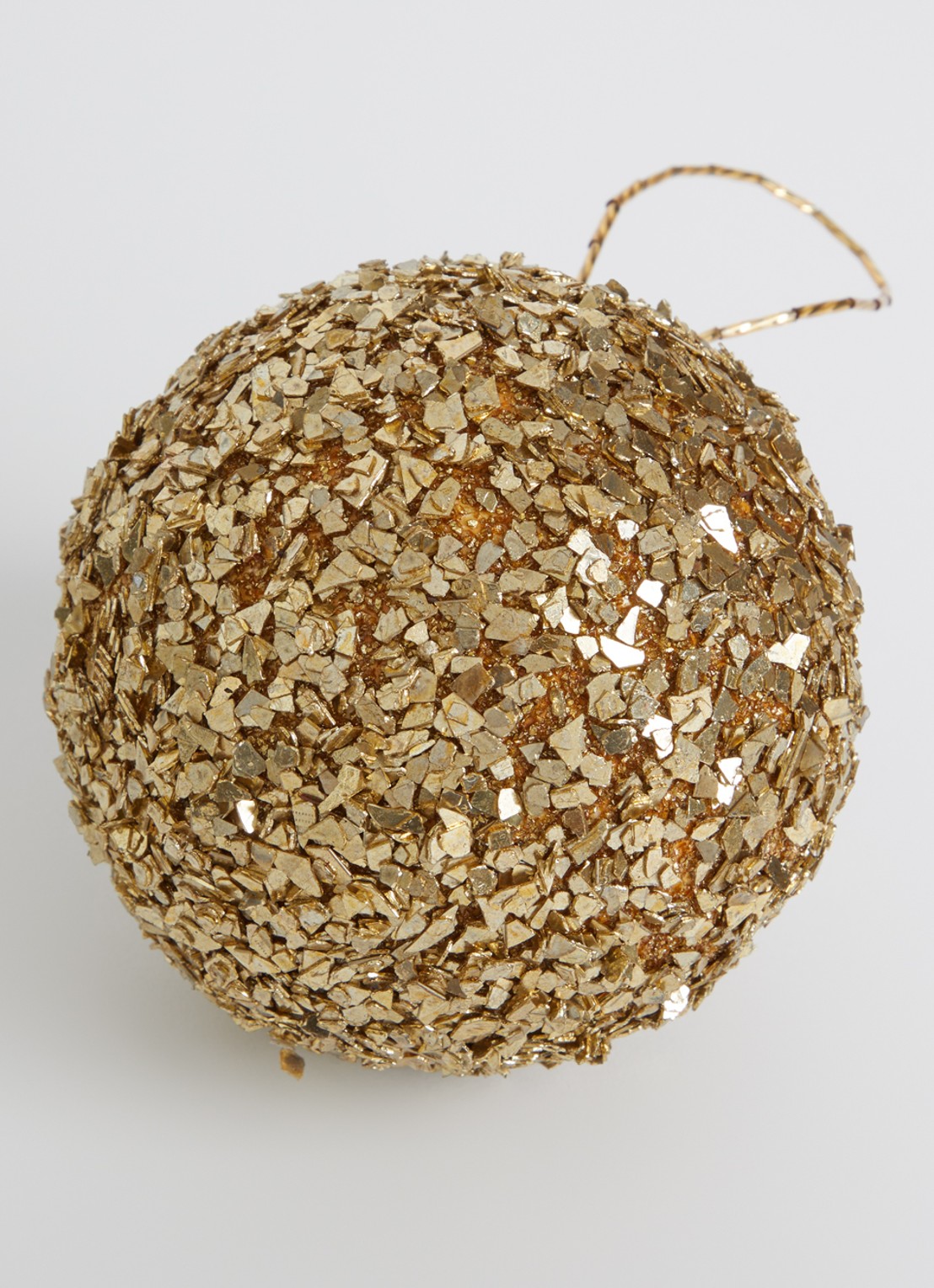 Shishi Flakes kerstbal 10 cm  - detail 3 goud