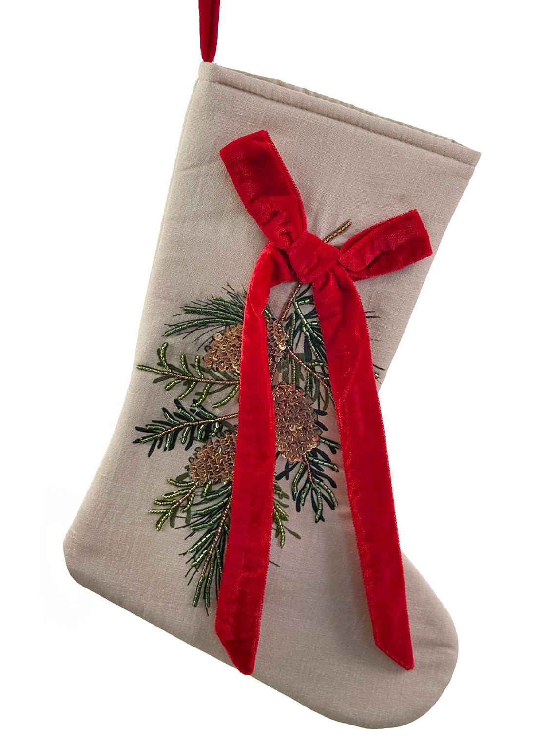 Shishi Kersttak kerstsok  33 cm - voorkant multicolor