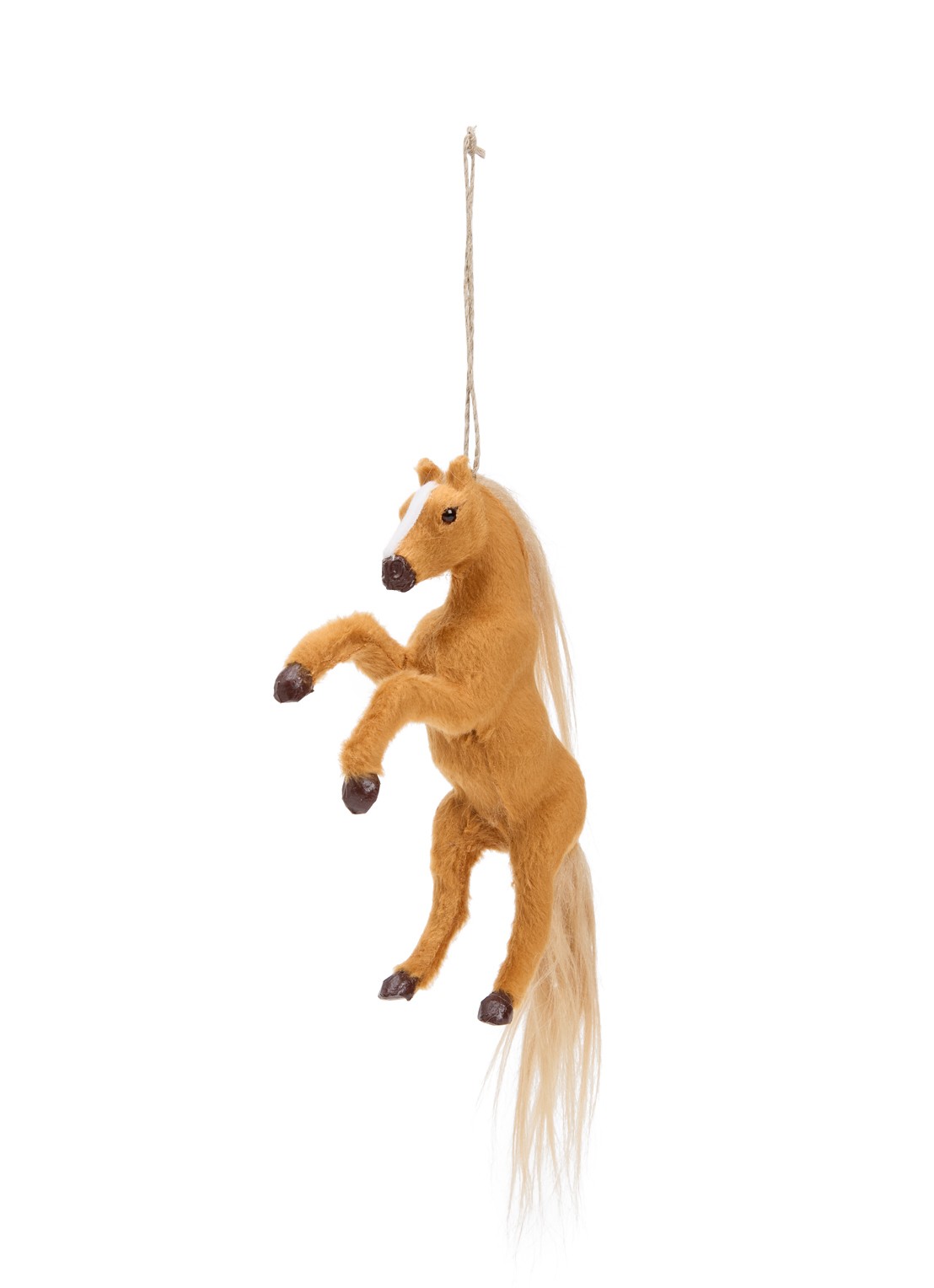 Shishi Paard kersthanger 15 cm - voorkant 2 camel