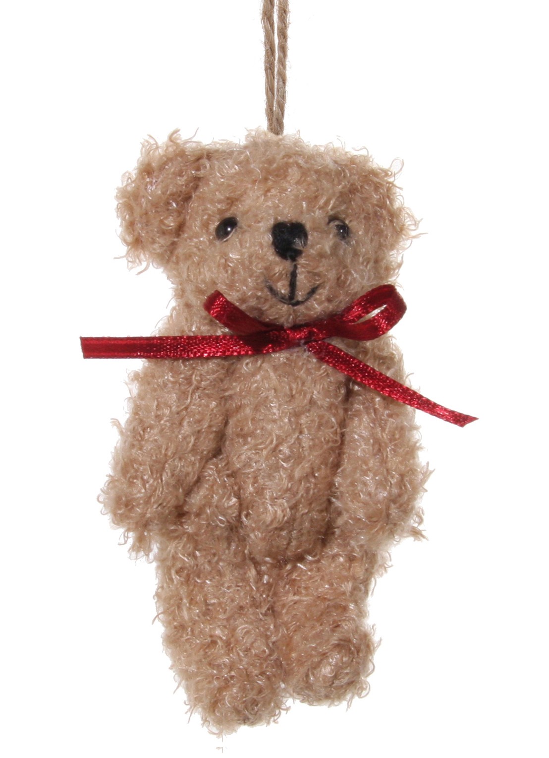 Shishi Teddy Bear kersthanger 10 cm - voorkant beige