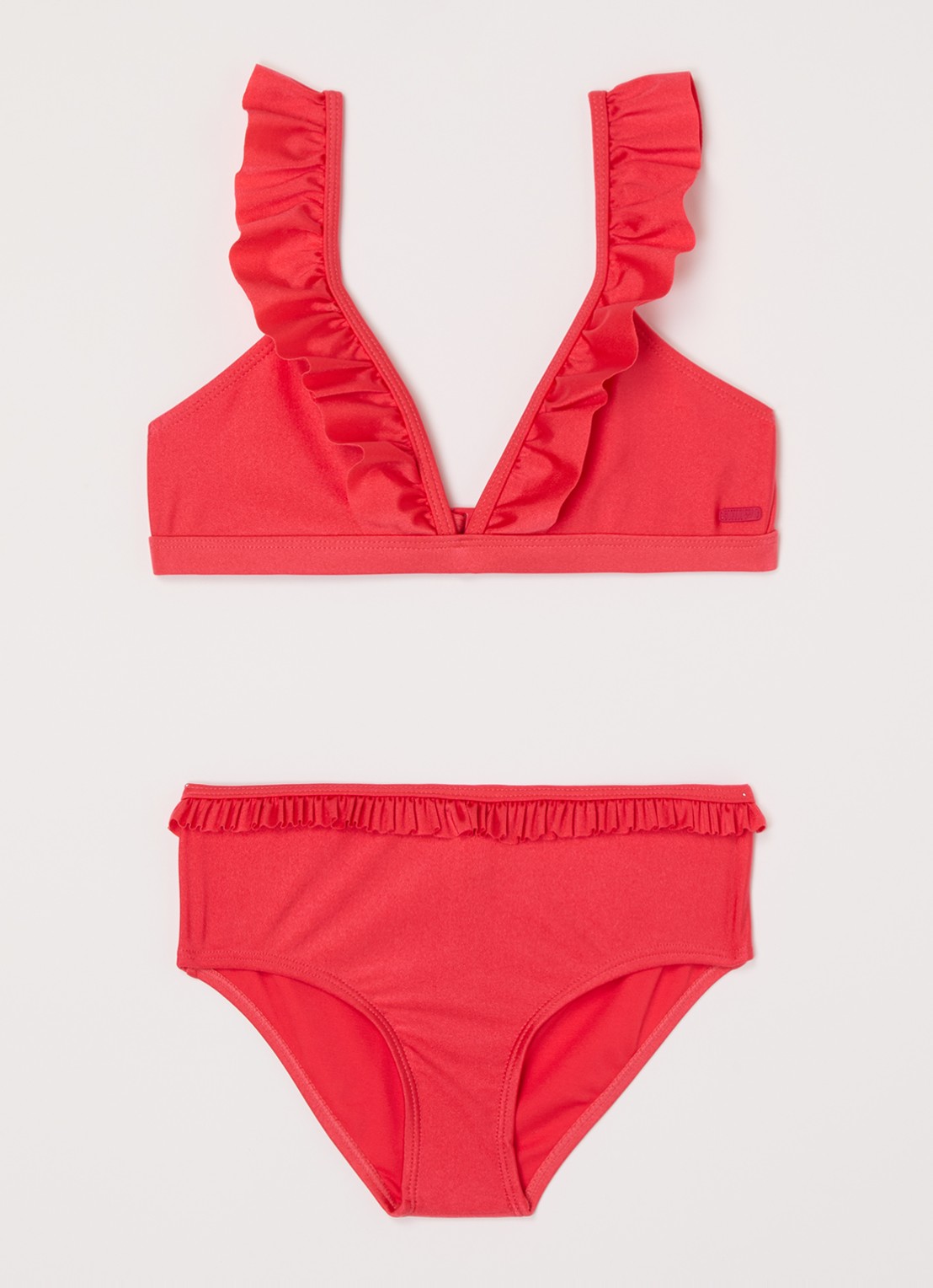 Shiwi Bella bikiniset met ruches - voorkant rood