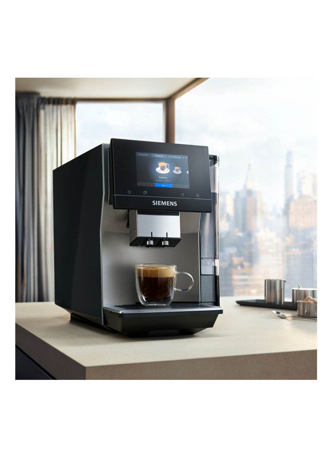Siemens EQ.700 Classic espressomachine volautomaat TP705R01 - detail 3 donkergrijs