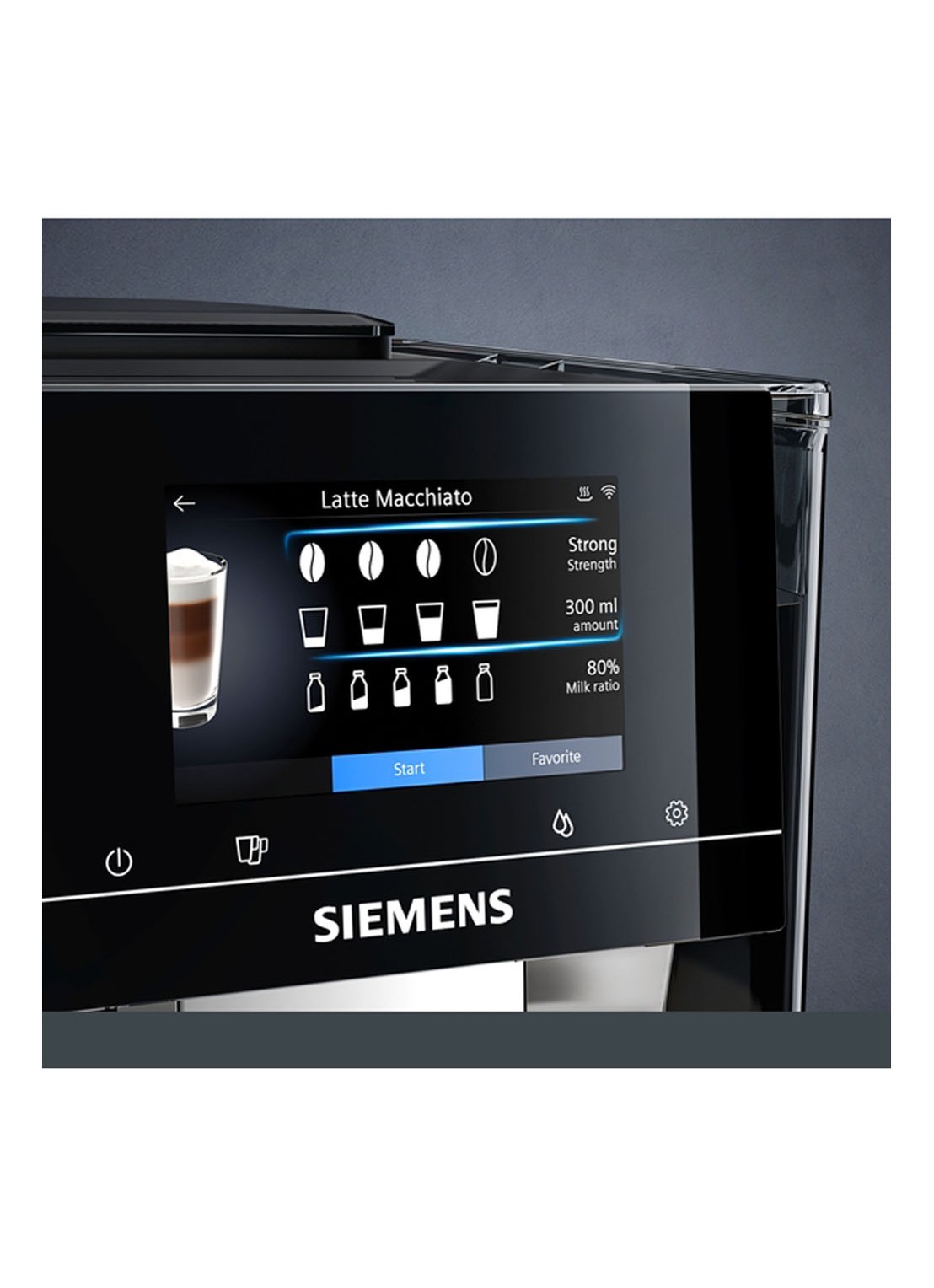Siemens EQ.700 Classic espressomachine volautomaat TP705R01 - detail 4 donkergrijs