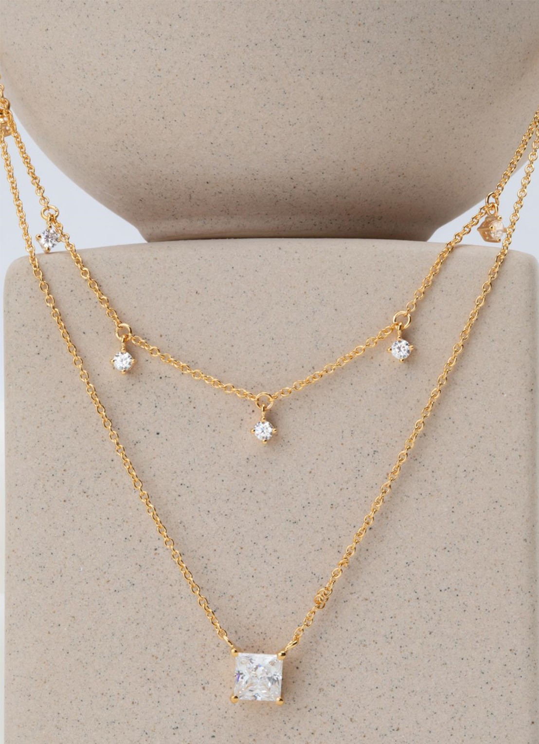 Sif Jakobs Ellera Quadrato ketting verguld  - detail 4 goud