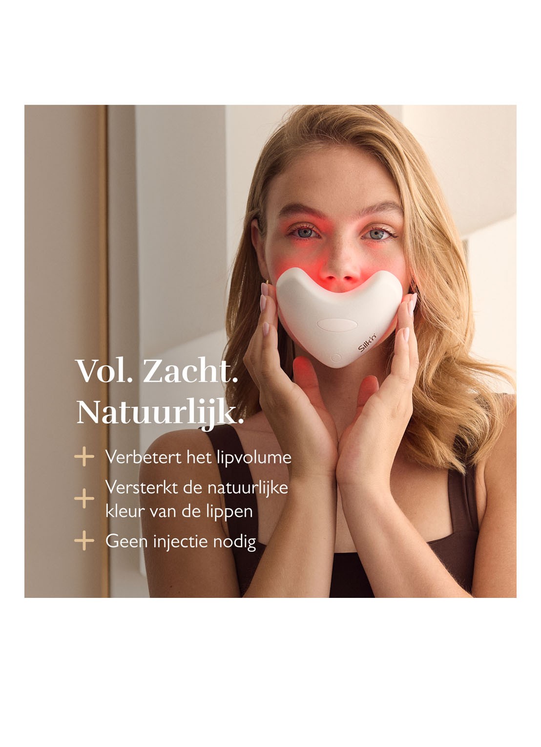 Silk'n LumiLips LED Mask - lichttherapie lipmasker - detail 3 wit