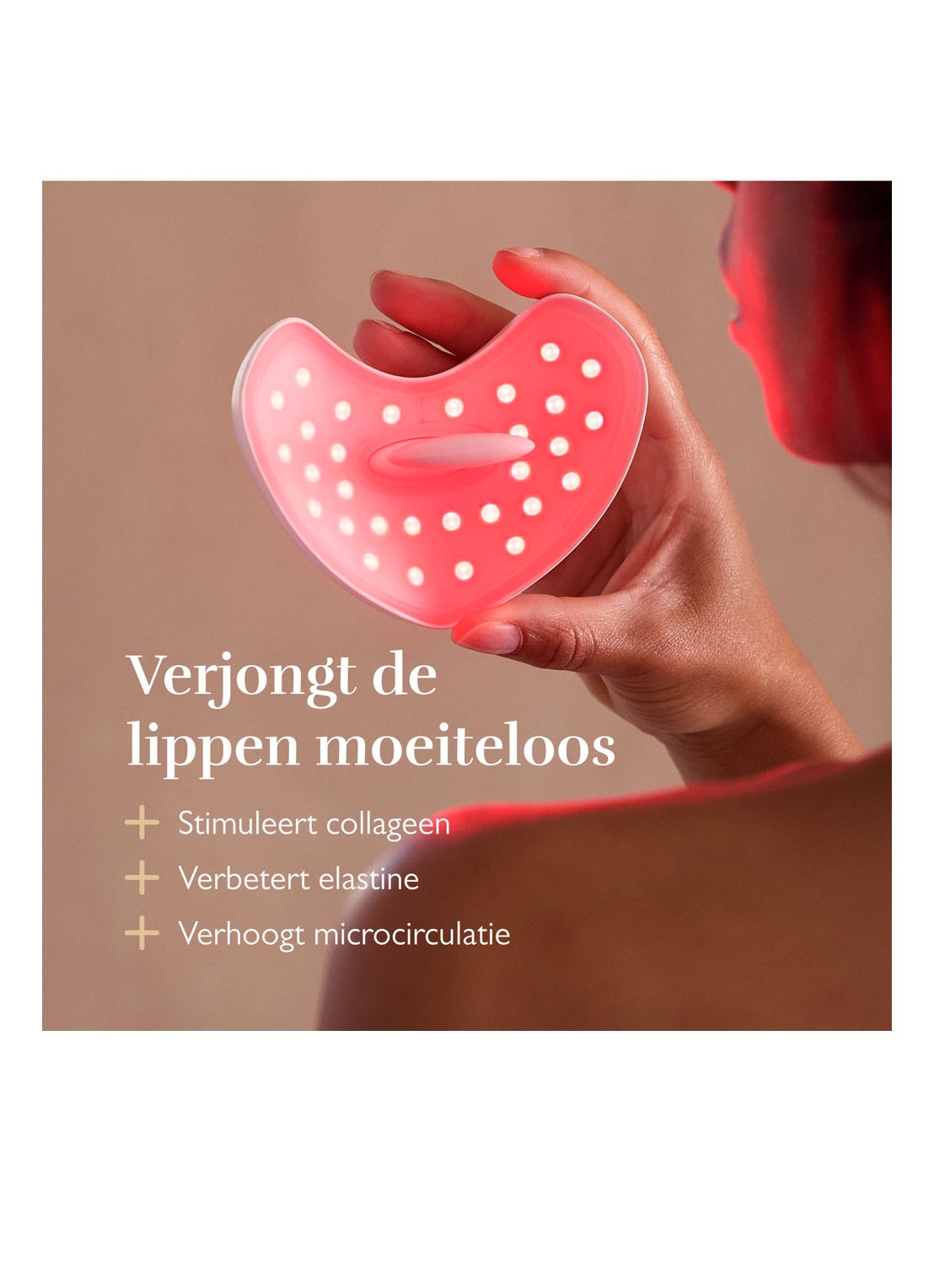 Silk'n LumiLips LED Mask - lichttherapie lipmasker - detail 4 wit