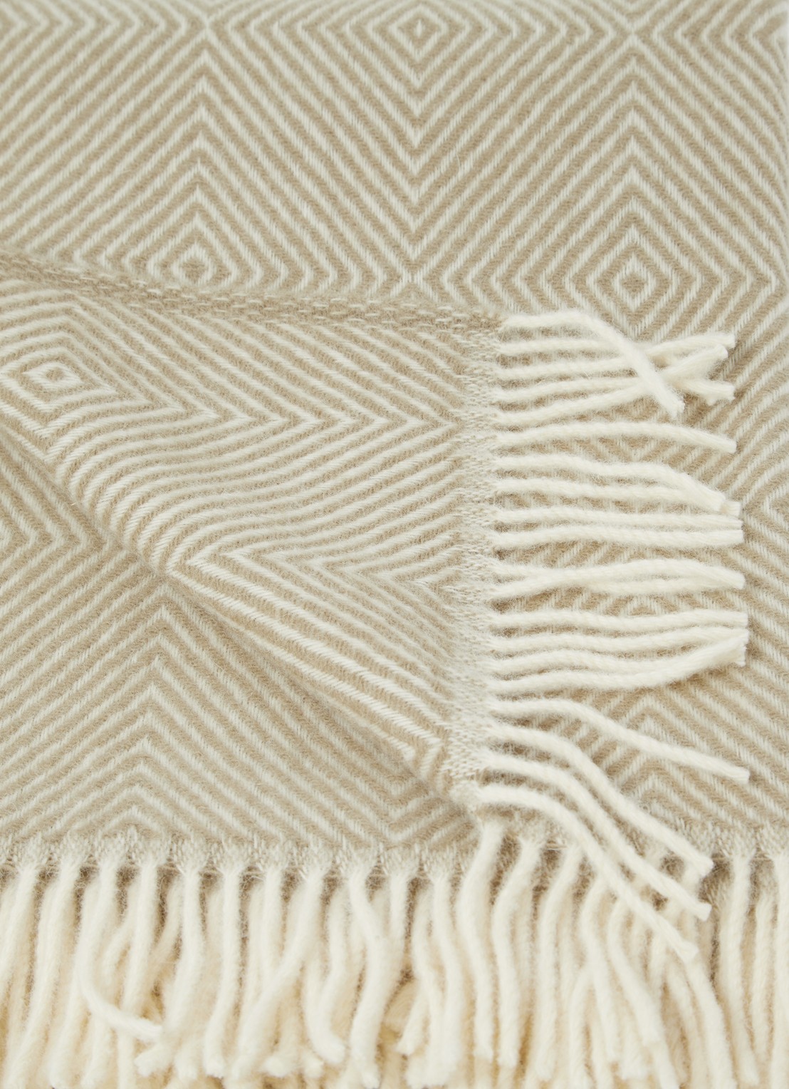 Silkeborg Uldspinderi Nature plaid van wol 140 x 240 cm - detail lichtgroen