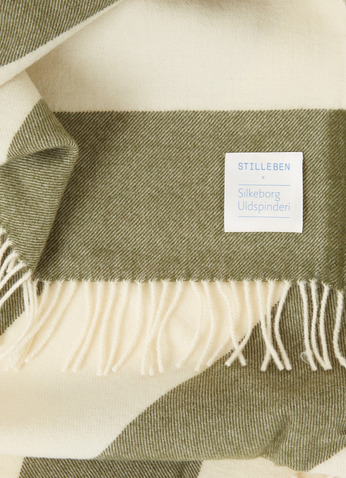 Silkeborg Uldspinderi The Sweater plaid van wol 130 x 190 cm  - detail groen