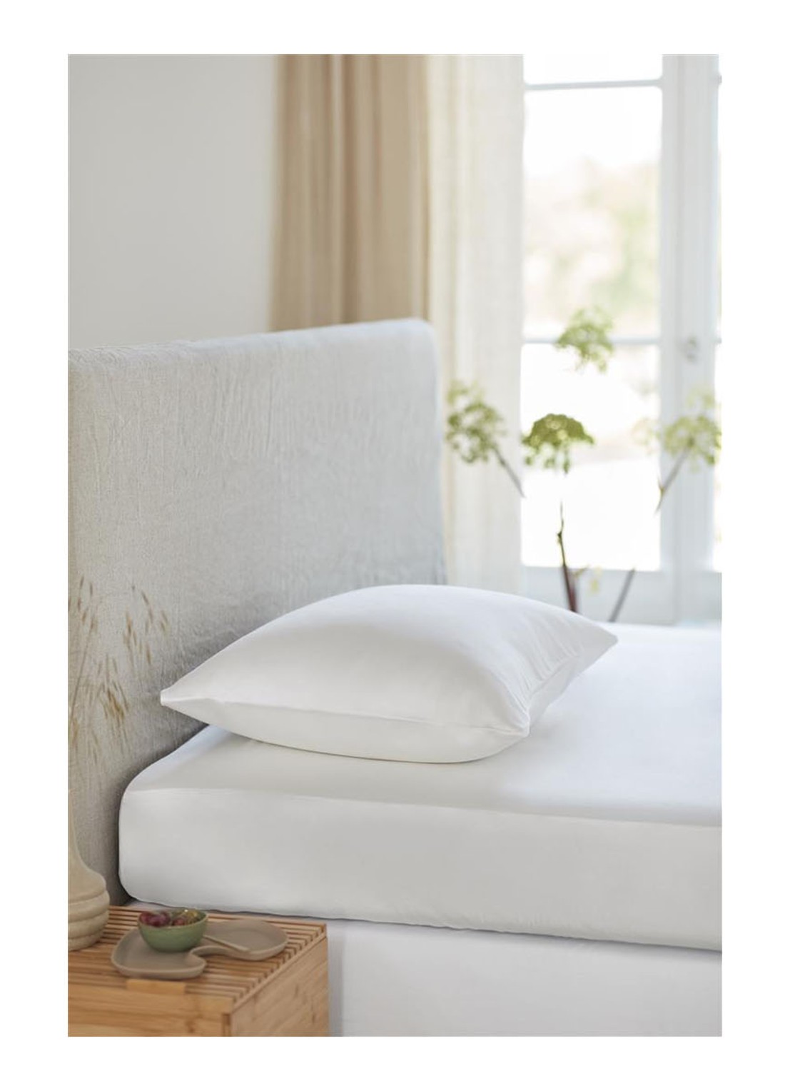Silvana Beauty Pillowcase - kussensloop in umofilblend 230TC - voorkant 2 gebroken wit
