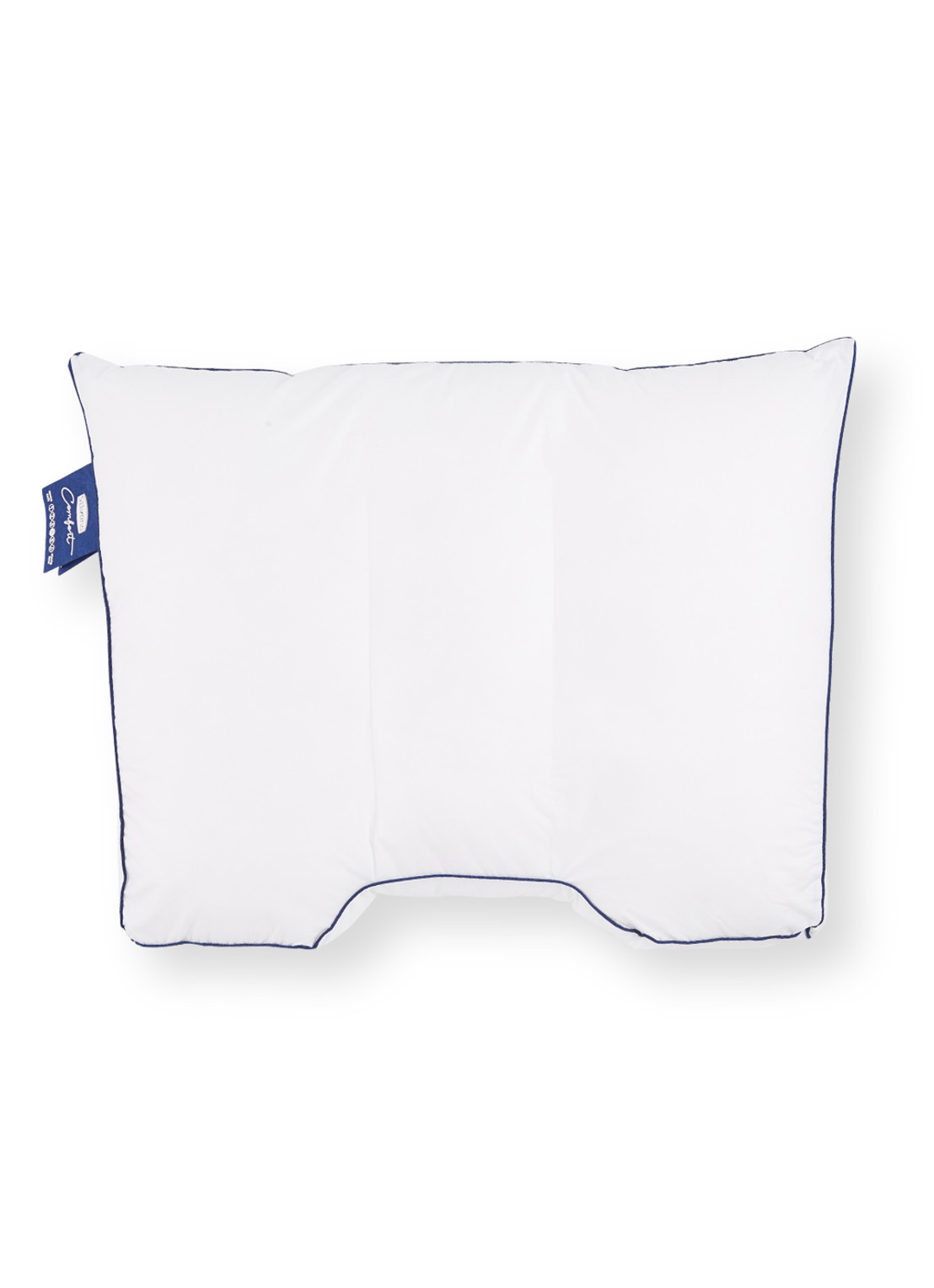 Silvana Comfort medium stevig 4 hoofdkussen 60 x 70 cm - voorkant blauw