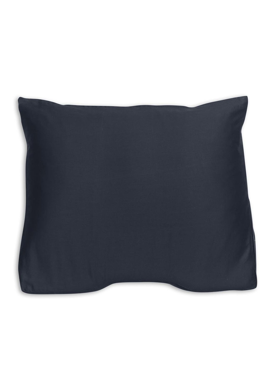 Silvana Comfort Satin Shoulder Contour kussensloop van katoensatijn - voorkant indigo