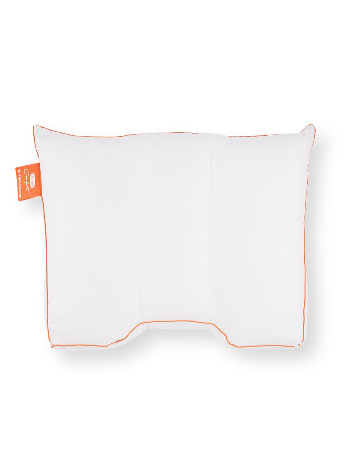 Silvana Comfort zacht 2 hoofdkussen 60 x 70 cm - voorkant orange
