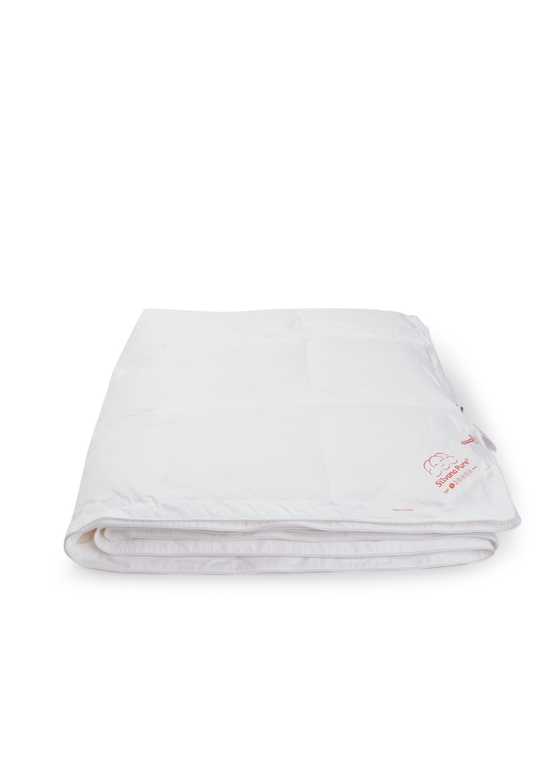 Silvana Pure Extra Light Rood solo dekbed met donsvulling - voorkant wit