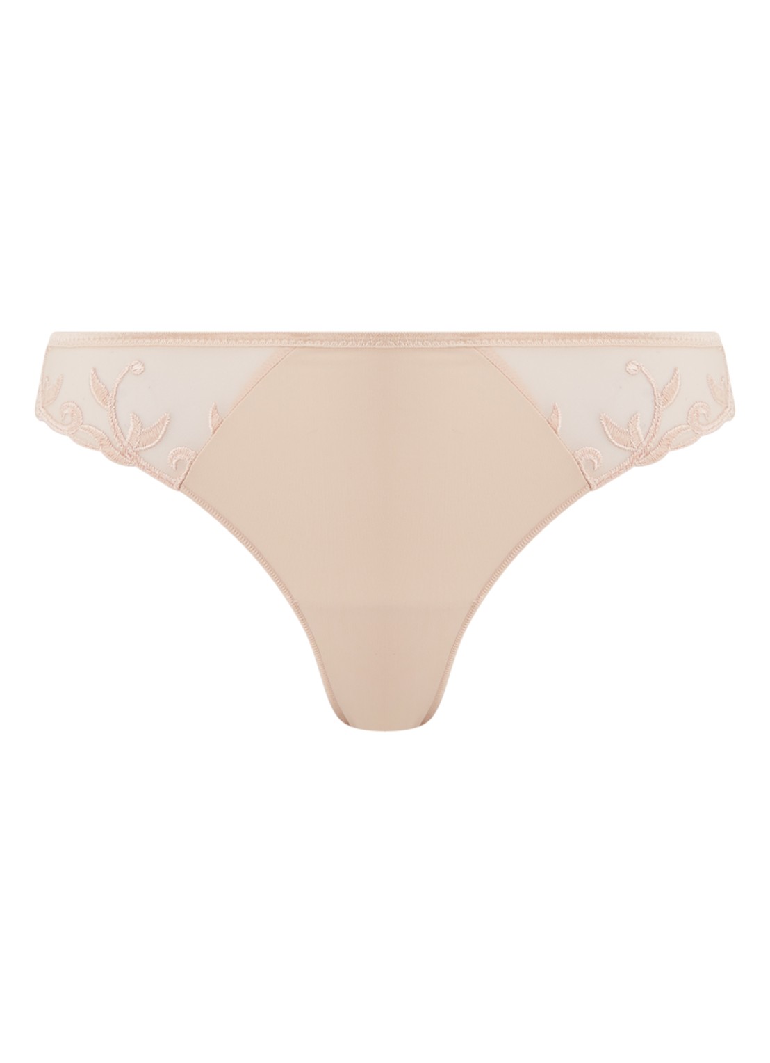 Simone Pérèle Andora string met kant - voorkant 2 beige