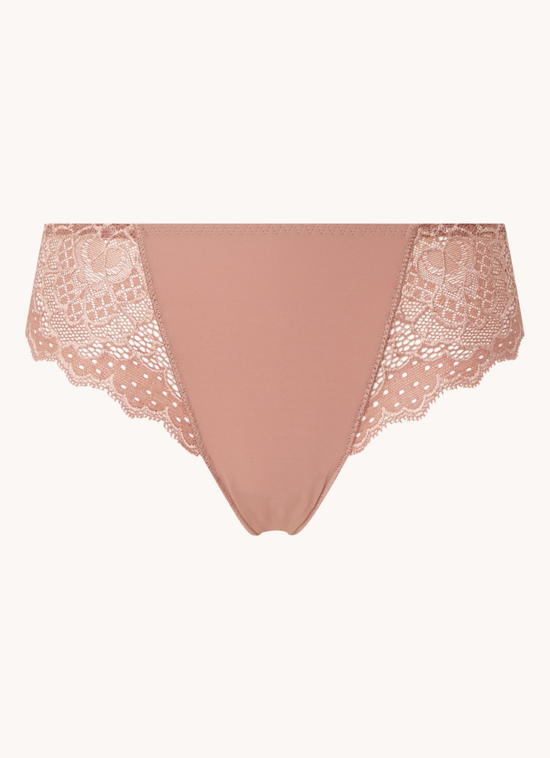 Simone Pérèle Caresse slip met kant - voorkant 2 lichtbruin