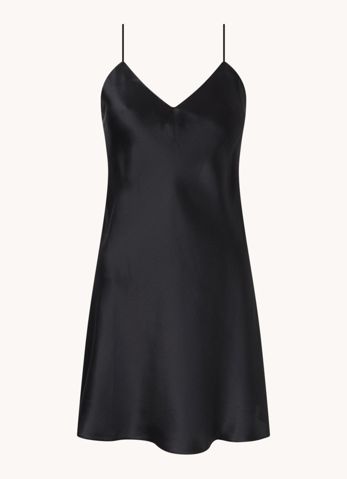 Simone Pérèle Dream slipdress van zijde - voorkant 3 zwart