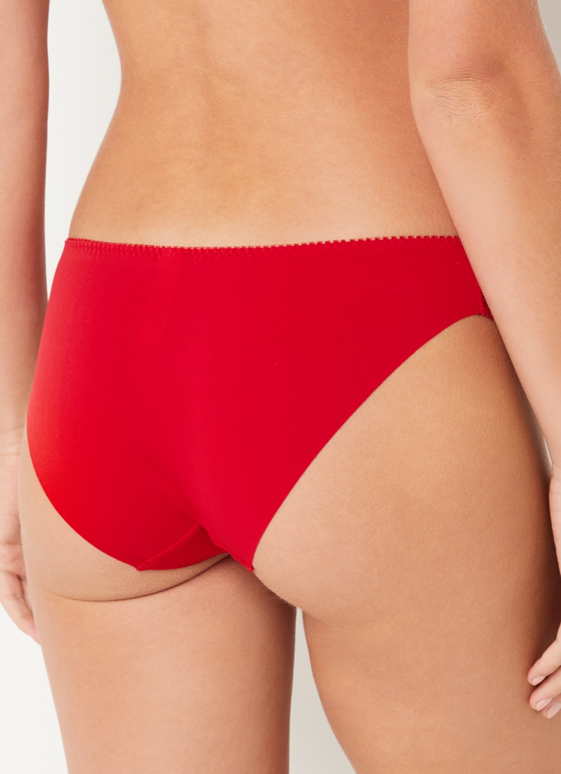 Simone Pérèle Intrigue slip met mesh - achterkant rood