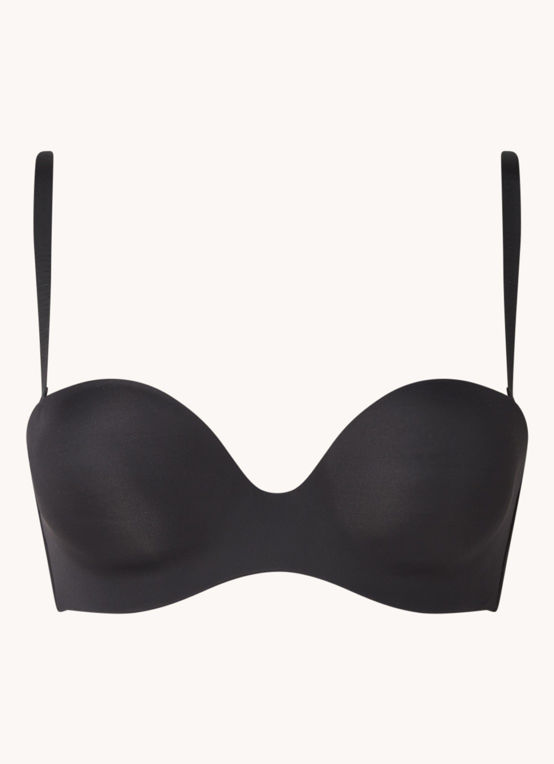 Simone Pérèle Naadloze strapless bh met uitneembare push-up en afneembare bandjes - voorkant zwart