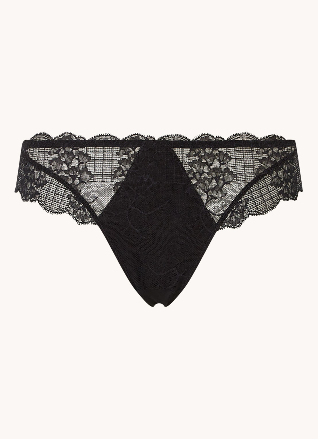 Simone Pérèle Reve slip van kant - voorkant 3 zwart