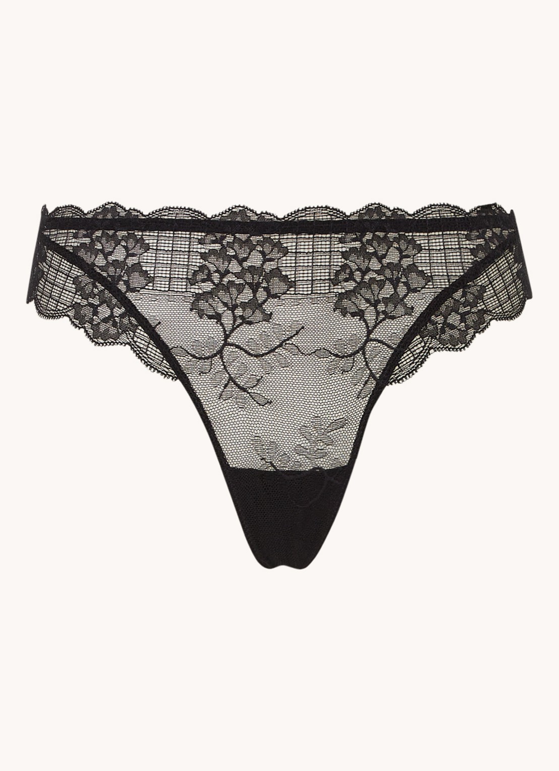Simone Pérèle Reve tanga van kant - voorkant 3 zwart