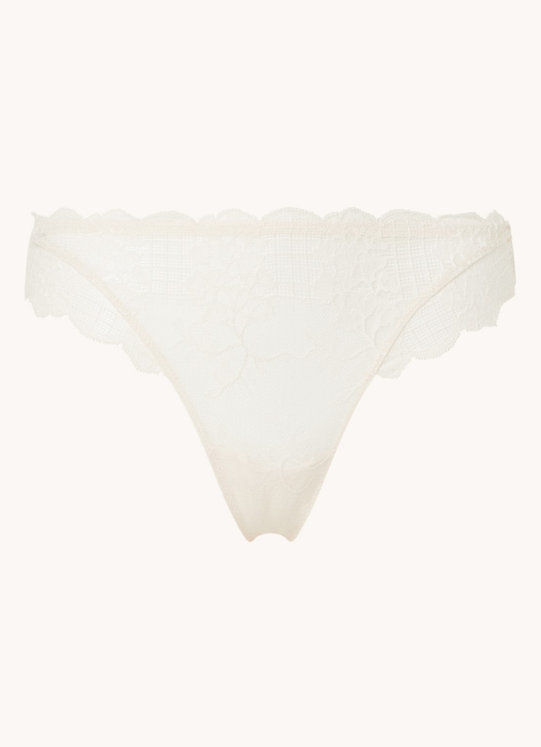 Simone Pérèle Reve tanga van kant - voorkant 2 lichtroze