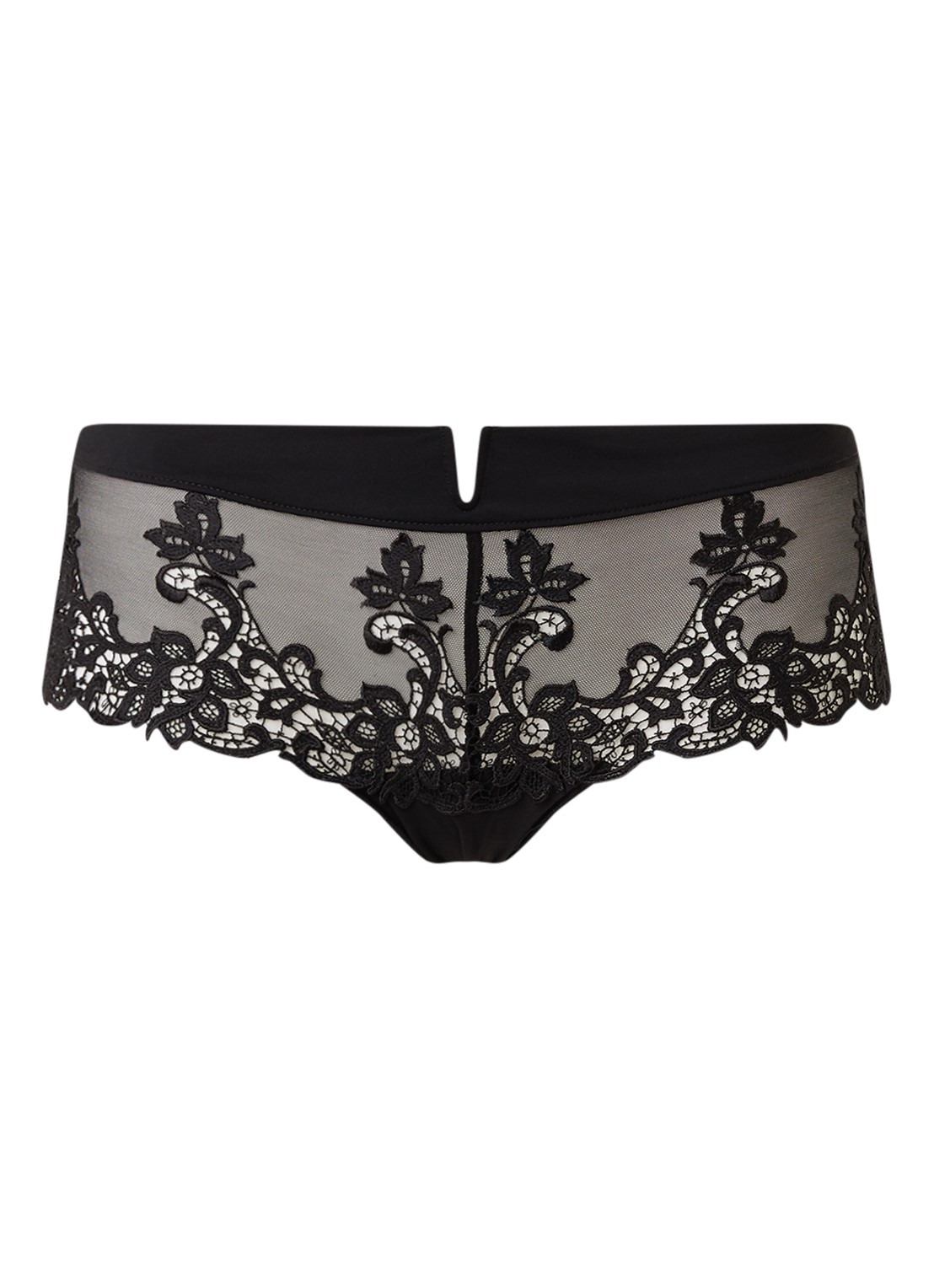 Simone Pérèle Saga shorty met kant - voorkant zwart