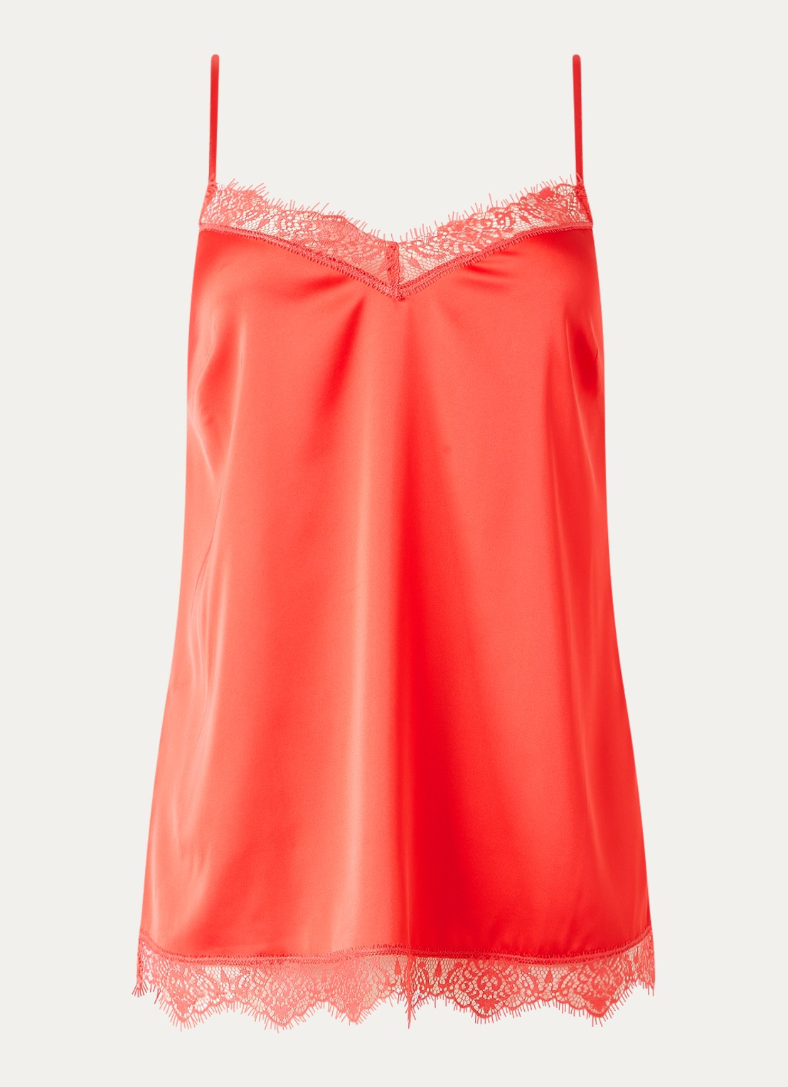 Simone Pérèle Satin Secrets top met kant - voorkant 2 rood