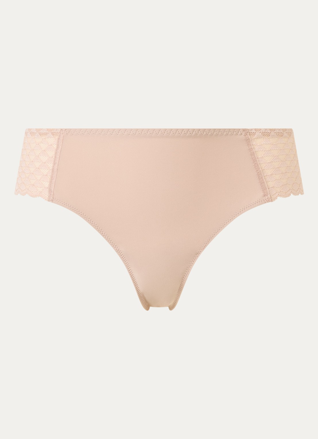 Simone Pérèle Shorty met borduring - voorkant 3 beige