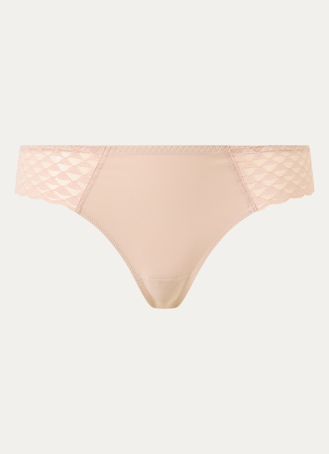 Simone Pérèle Slip met opengewerkt dessin - voorkant 2 beige
