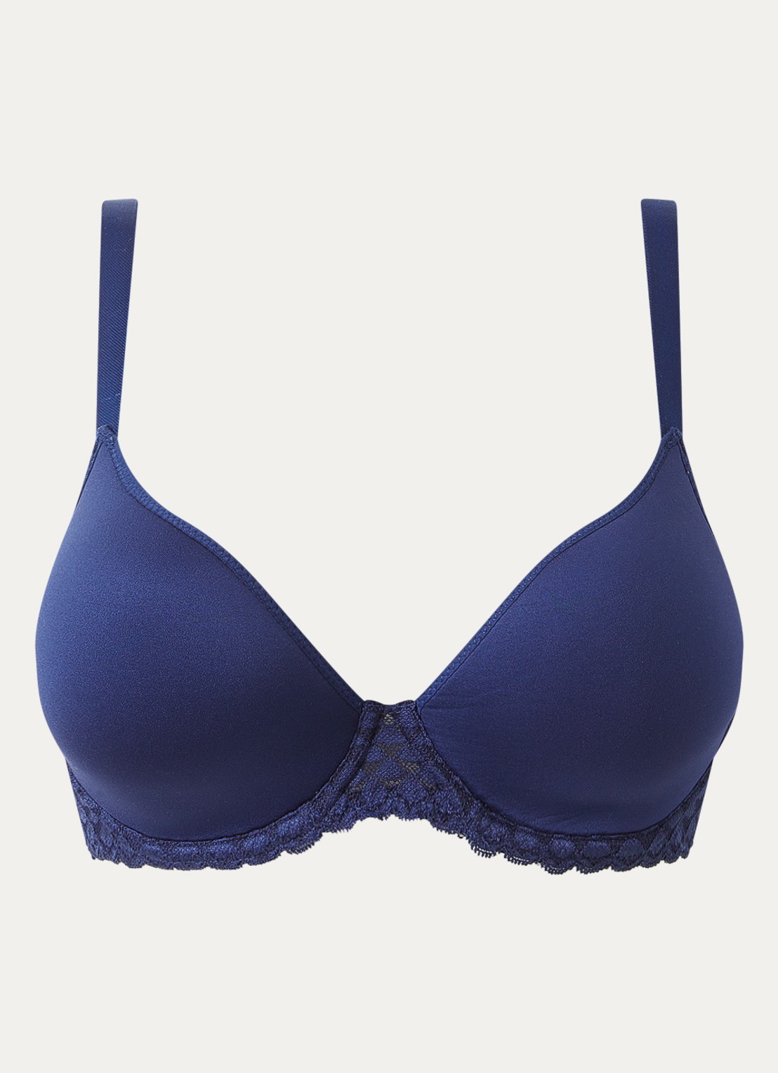 Simone Pérèle Subtile voorgevormde beugel bh met kant - voorkant 5 donkerblauw