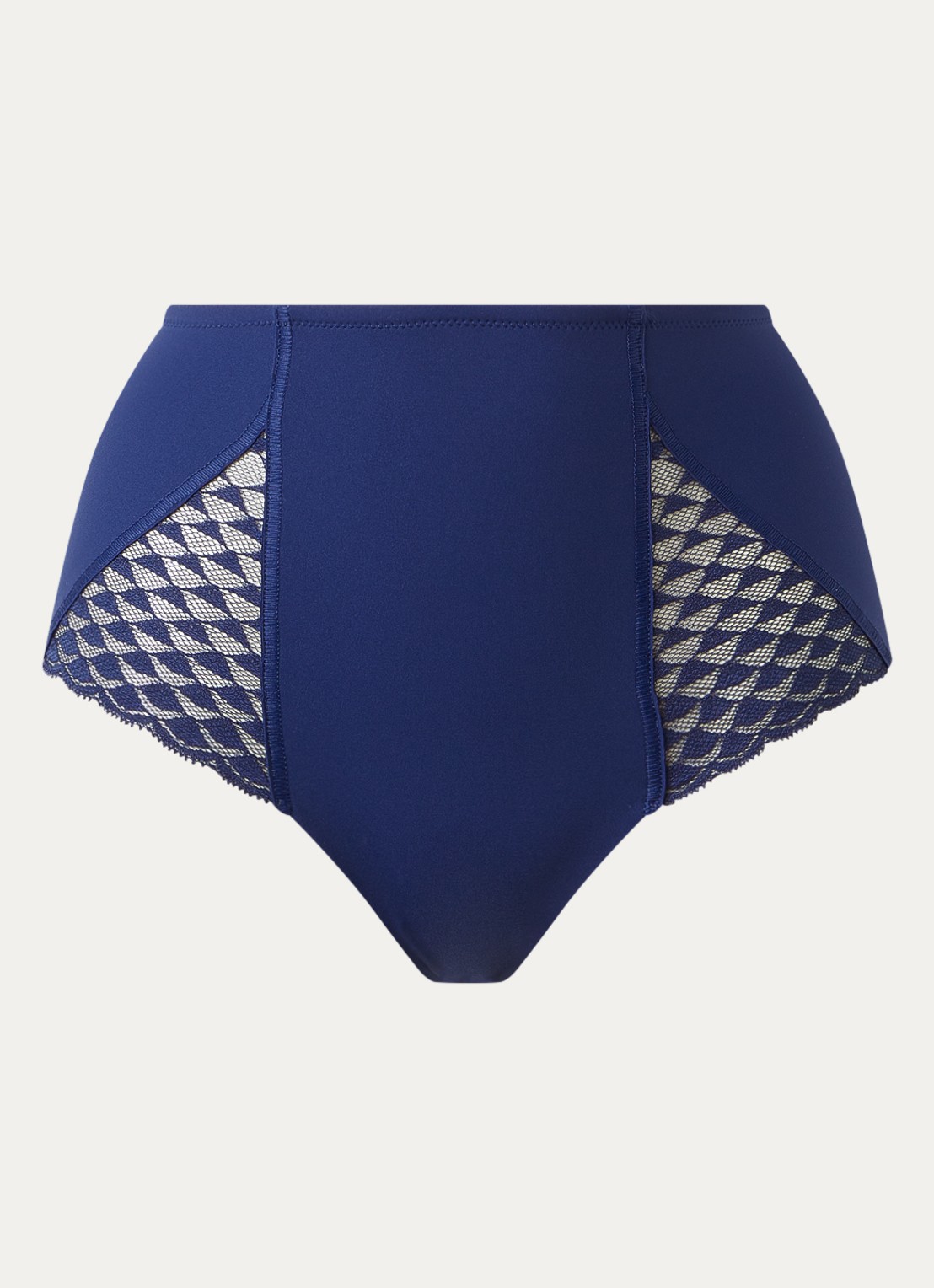 Simone Pérèle Subtle shorty met details van kant - voorkant 2 donkerblauw