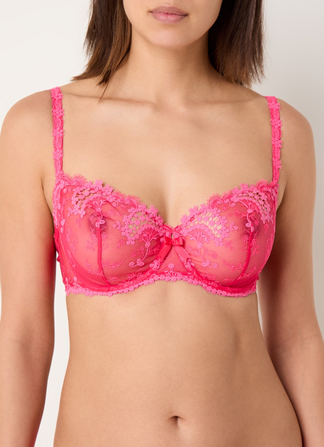 Simone Pérèle Wish beugel bh van kant - detail 4 roze