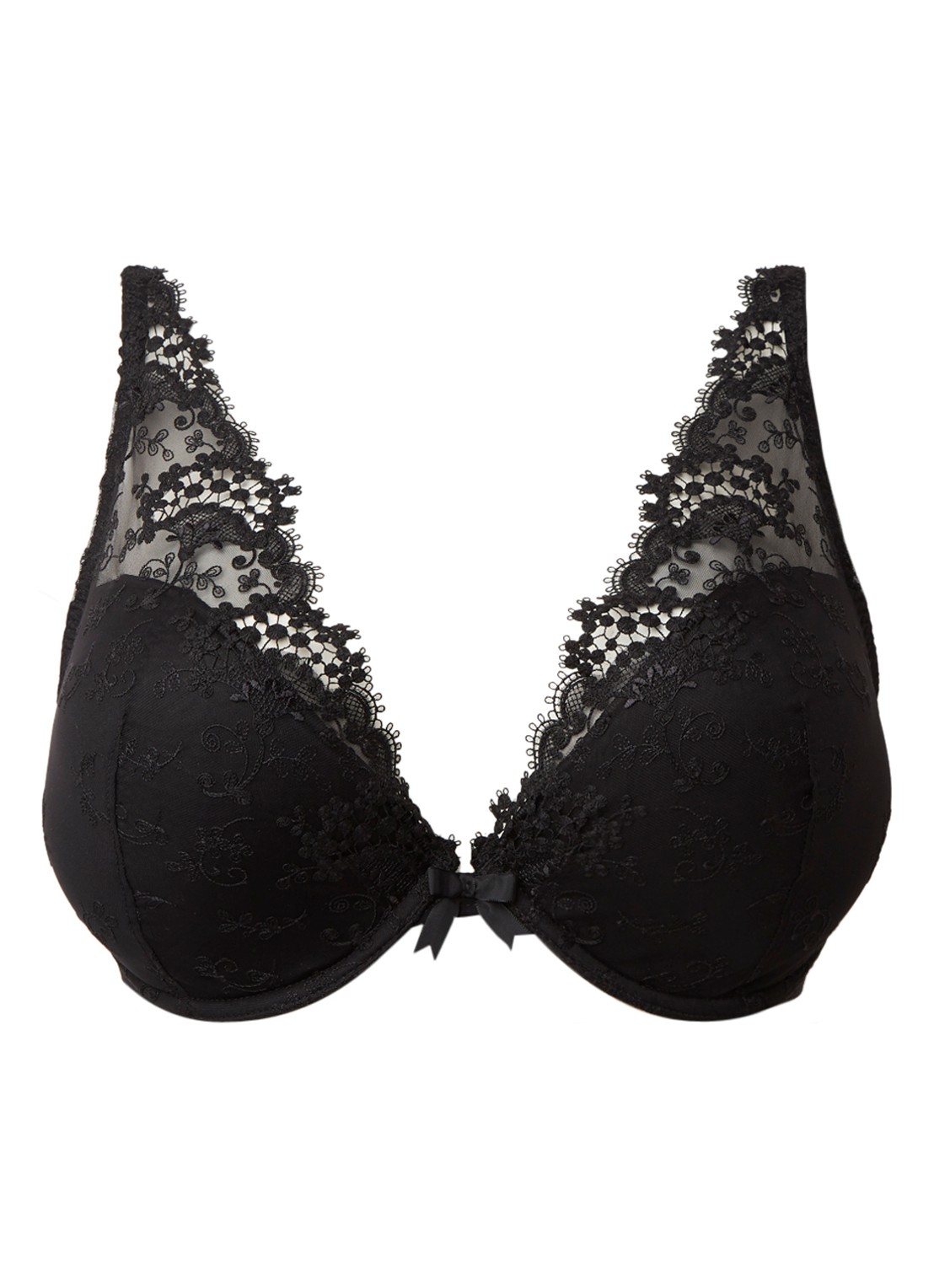 Simone Pérèle Wish push-up bh met kant - voorkant 2 zwart