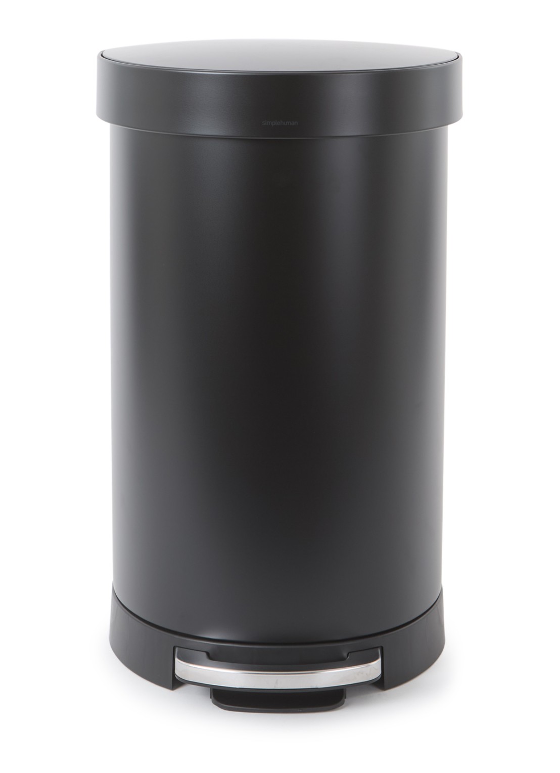 Simplehuman Line Pocket pedaalemmer 45 liter - voorkant zwart