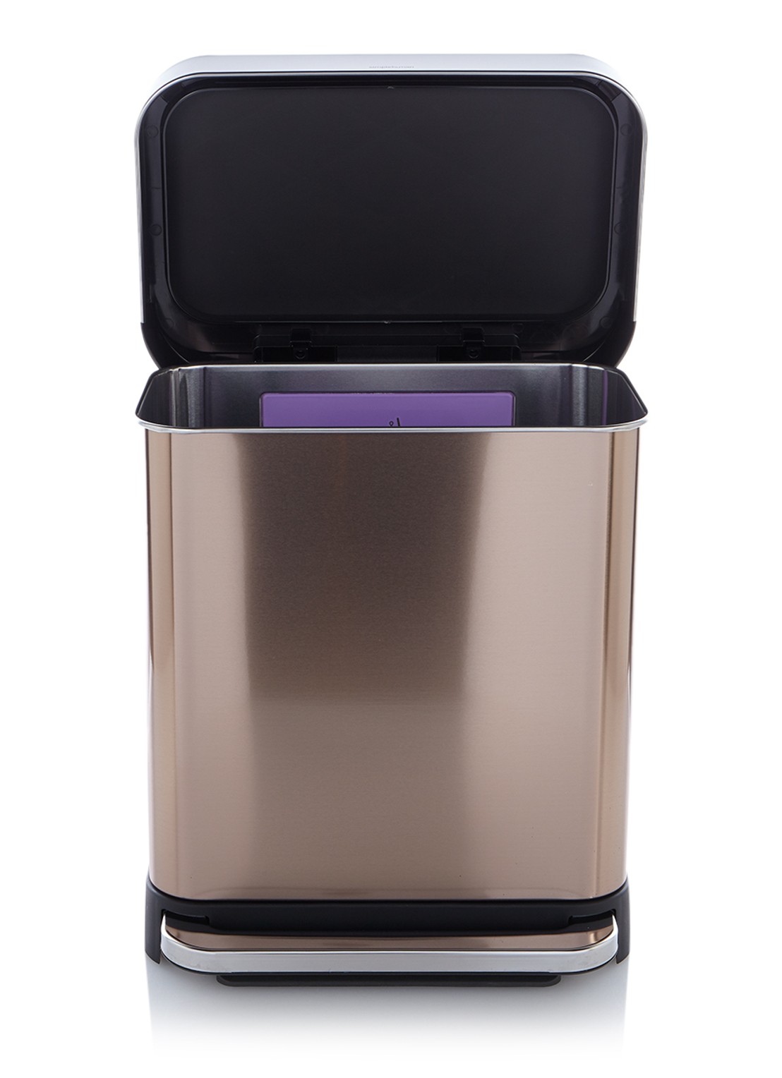 Simplehuman Pedaalemmer van roestvrij staal CW2032 - detail roségoud