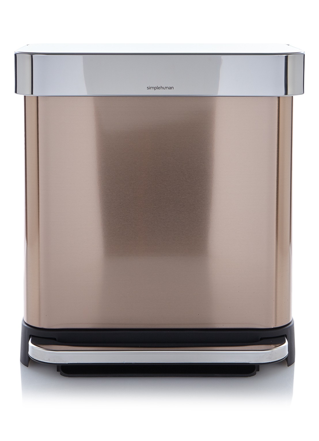 Simplehuman Pedaalemmer van roestvrij staal CW2032 - voorkant 2 roségoud
