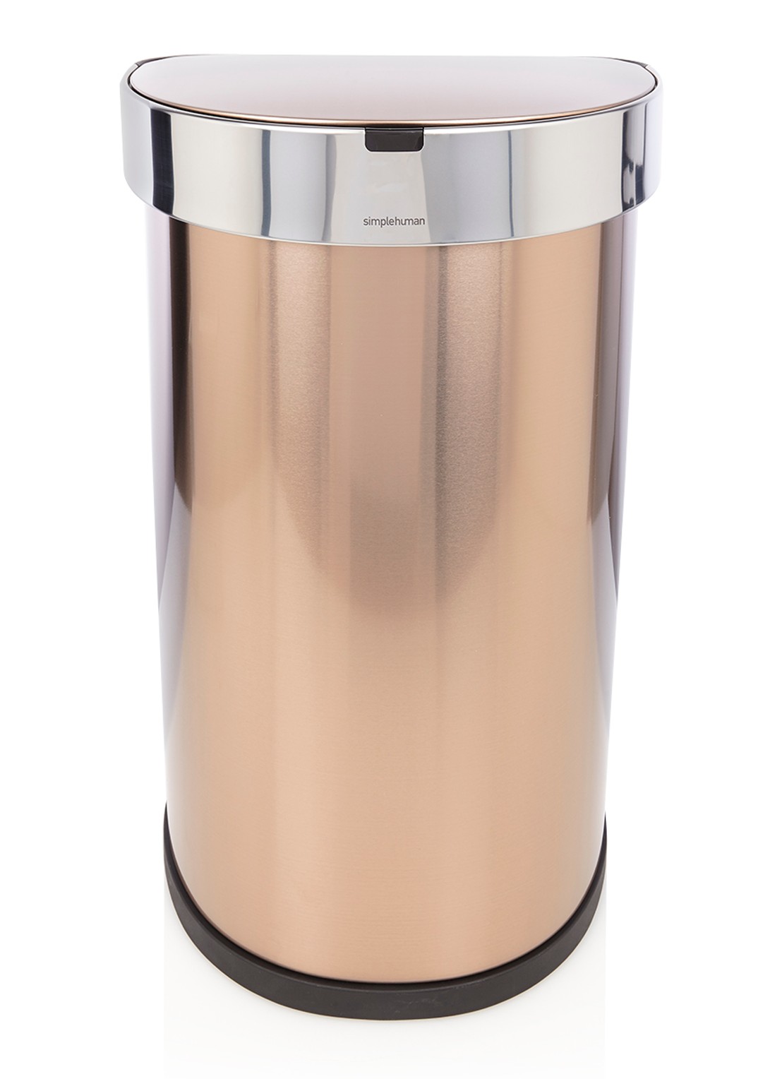 Simplehuman Semi Round sensor prullenbak 45 liter - voorkant roségoud