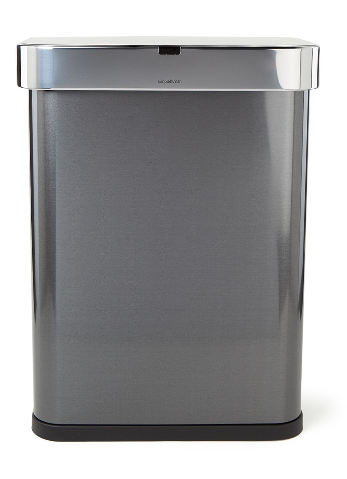 Simplehuman Sensor Voice Control prullenbak met spraak- en bewegingssensor 58 liter - voorkant 3 zwart