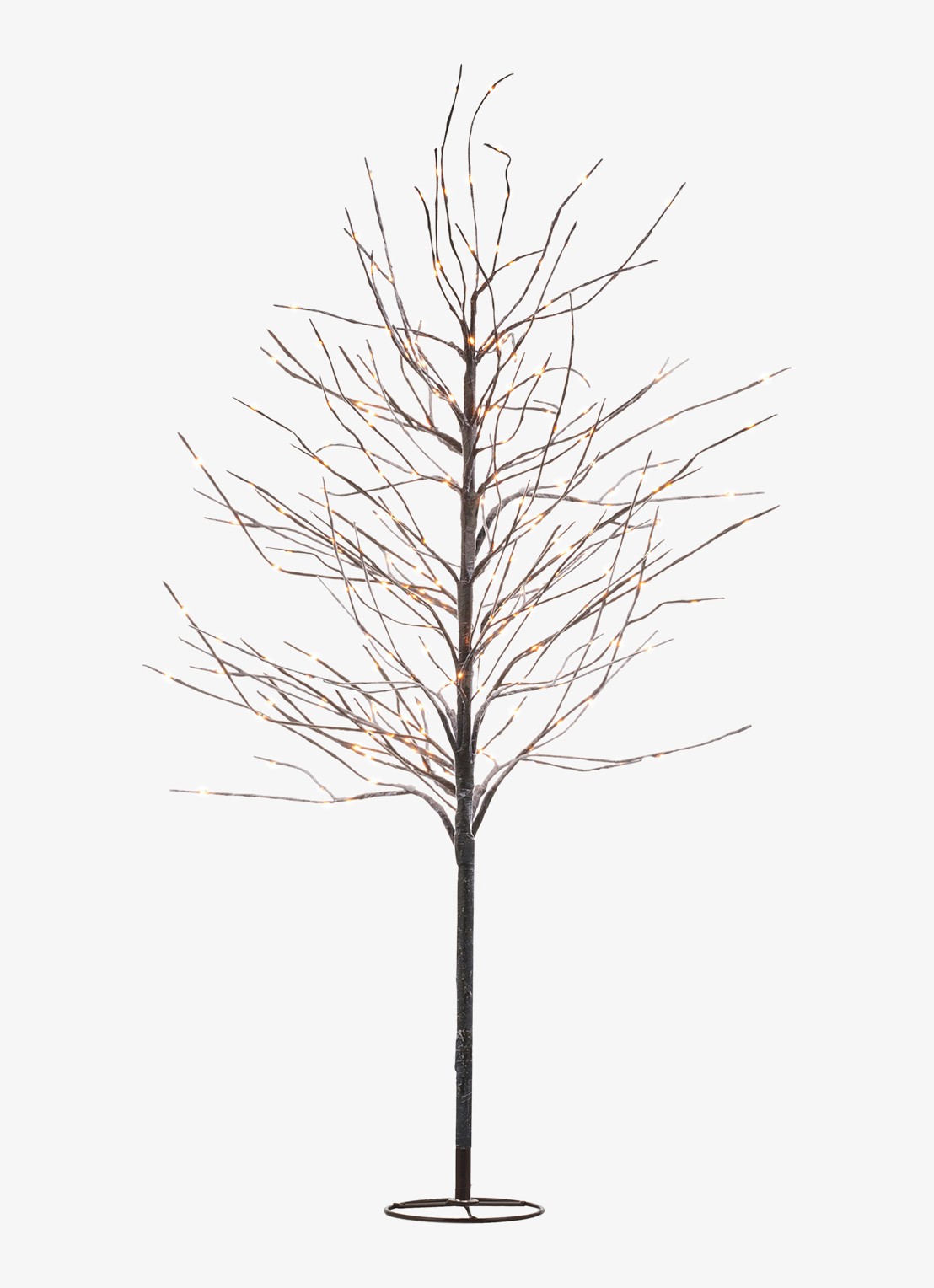 Sirius Alex kunstkerstboom met LED verlichting 210 cm - voorkant 2 bruin