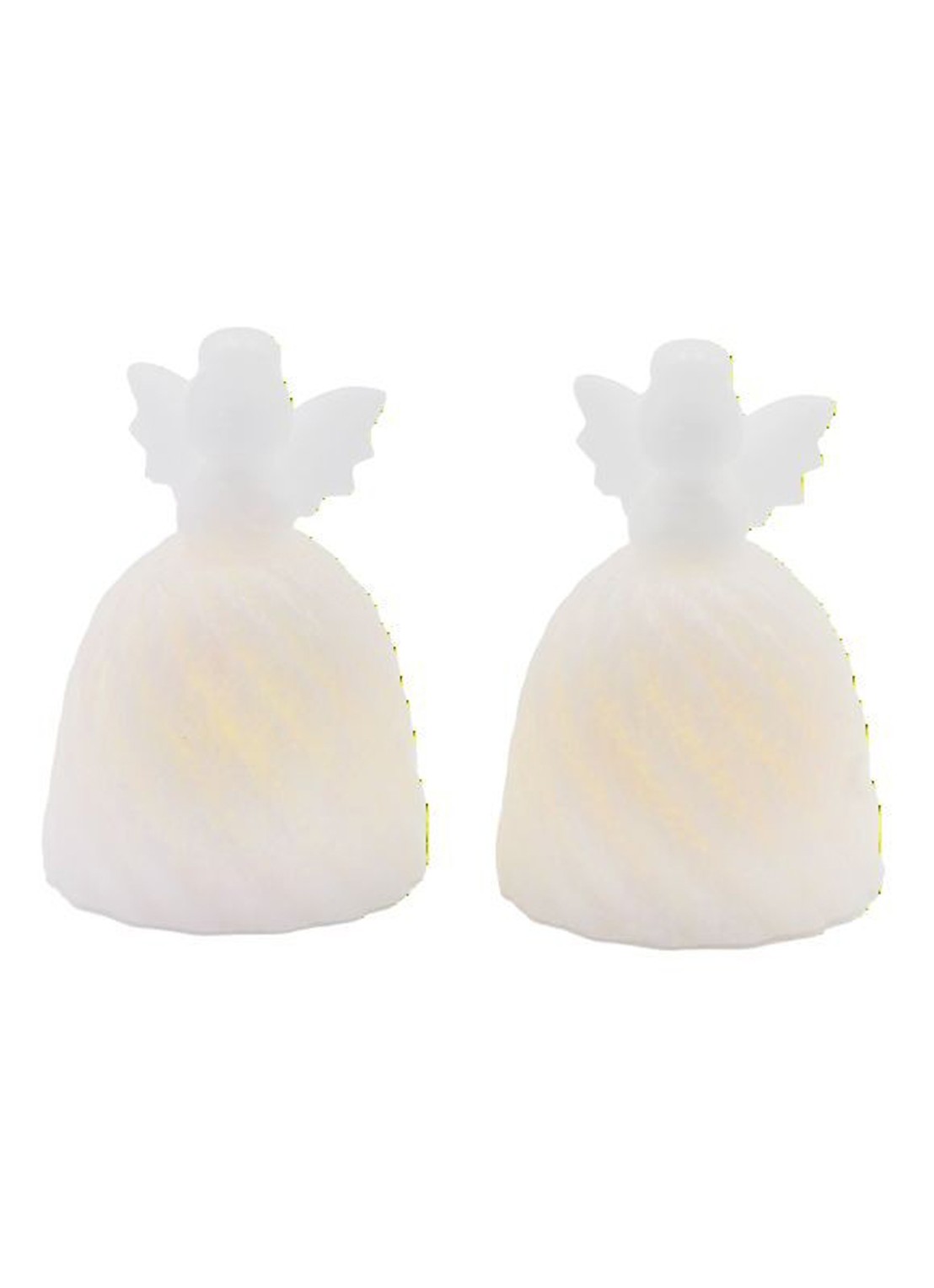 Sirius Angel lichtfiguur met LED verlichting set van 2 - voorkant wit