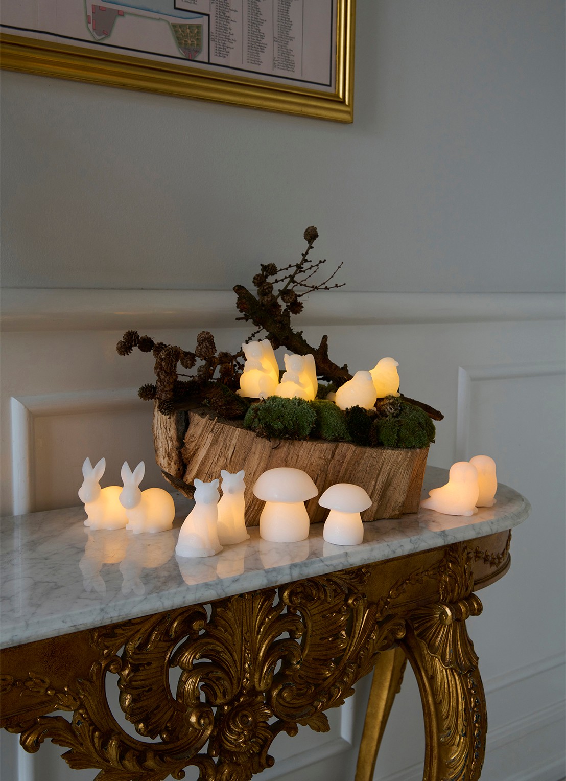 Sirius Elin Rabbit lichtfiguur met LED verlichting 10,5 cm set van 2 - detail gebroken wit