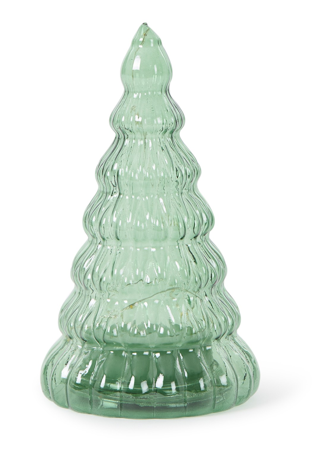 Sirius Lucy kerstboom met LED verlichting 16,5 cm - voorkant groen
