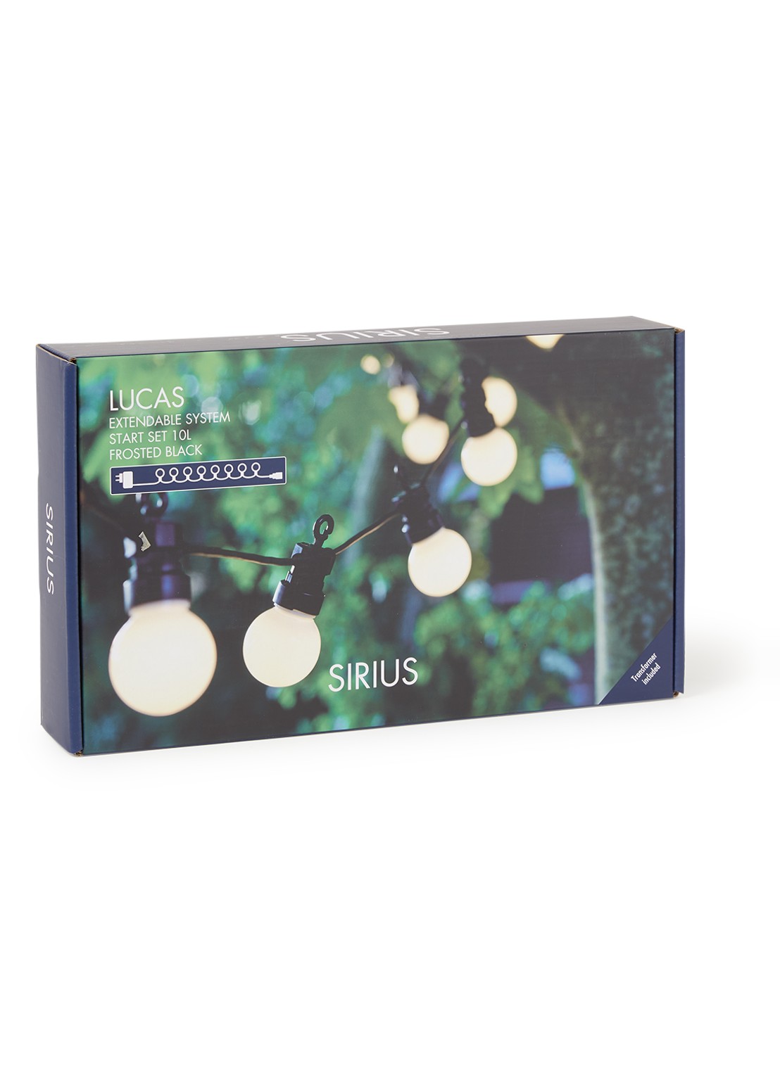Sirius Sirius Lucas Frosted lichtsnoer startset 3 meter - voorkant lichtgeel