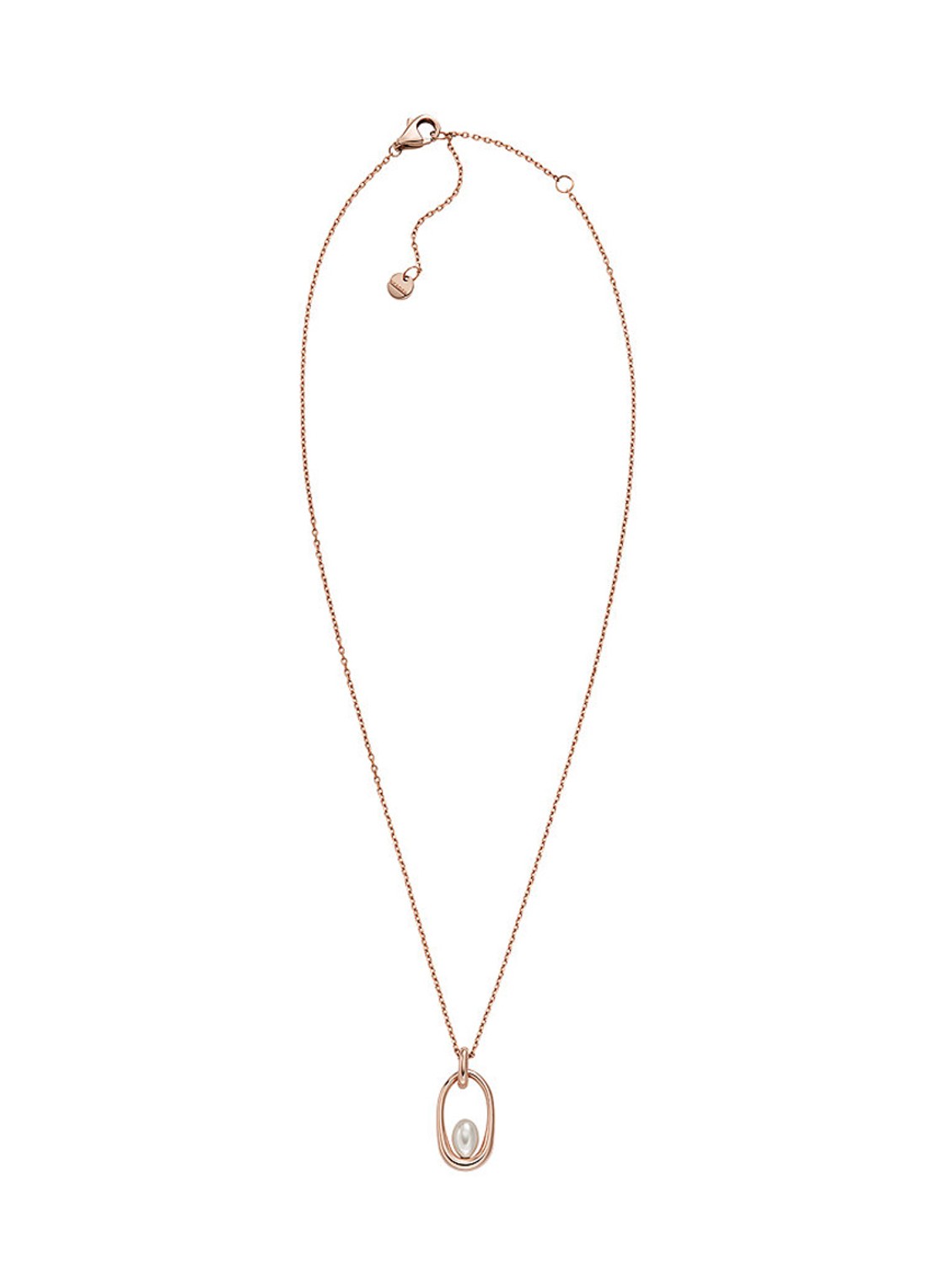 Skagen Agnethe ketting met parel SKJ1749791 - detail roségoud